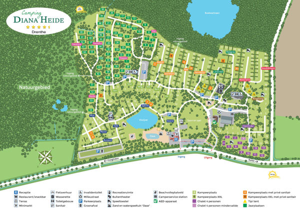 Plattegrond van Ardoer Diana Heide