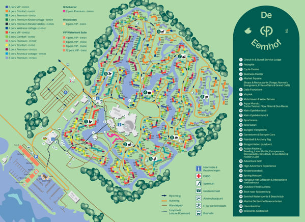 Plattegrond van Center Parcs De Eemhof