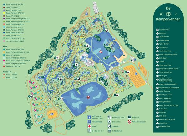 Plattegrond van Center Parcs De Kempervennen