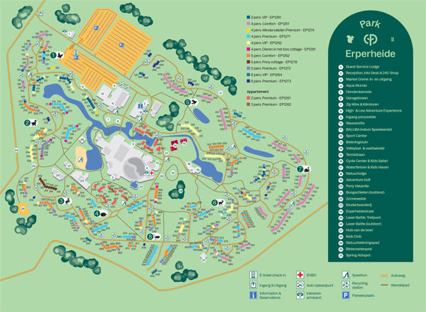 Plattegrond van Center Parcs Erperheide