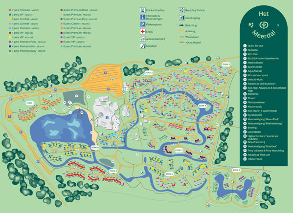 Plattegrond van Center Parcs Het Meerdal