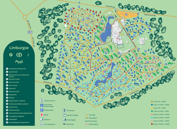 Plattegrond van Center Parcs Limburgse Peel