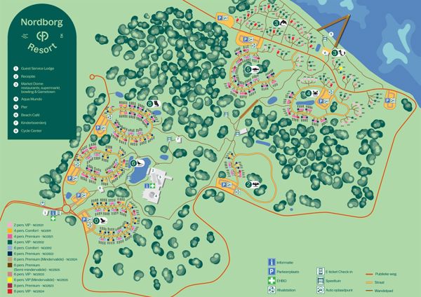 Plattegrond van Center Parcs Nordborg Resort