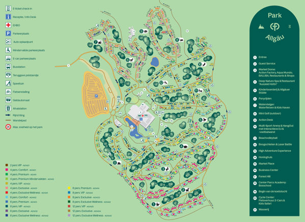 Plattegrond van Center Parcs Park Allgäu
