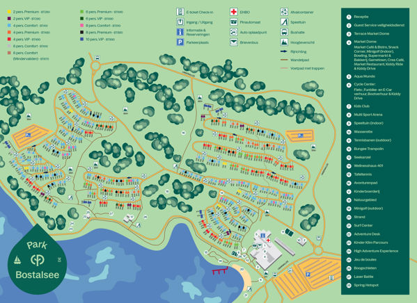 Plattegrond van Center Parcs Park Bostalsee
