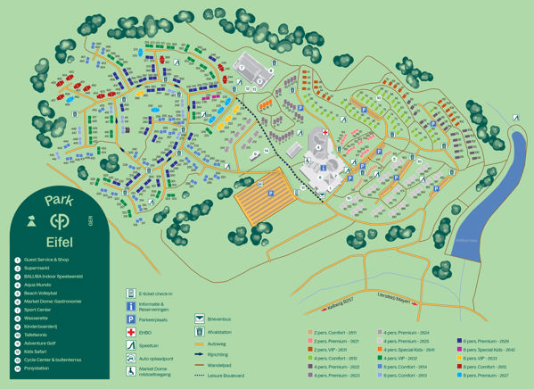 Plattegrond van Center Parcs Park Eifel