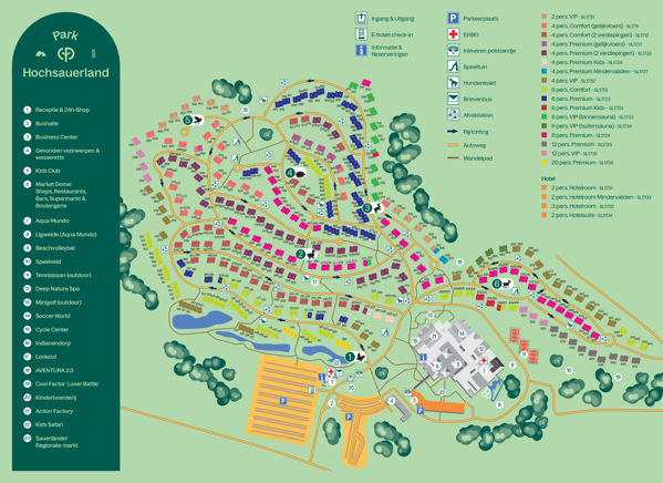 Plattegrond van Center Parcs Park Hochsauerland