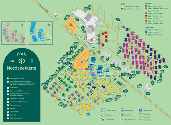 Plattegrond van Center Parcs Park Nordseeküste