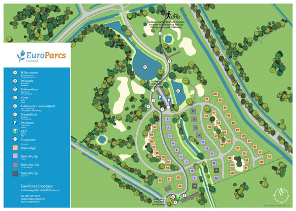 Plattegrond van EuroParcs Cadzand