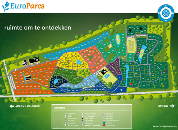 Plattegrond van EuroParcs Hooge Veluwe