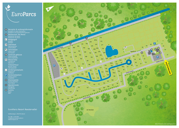 Plattegrond van EuroParcs Reestervallei
