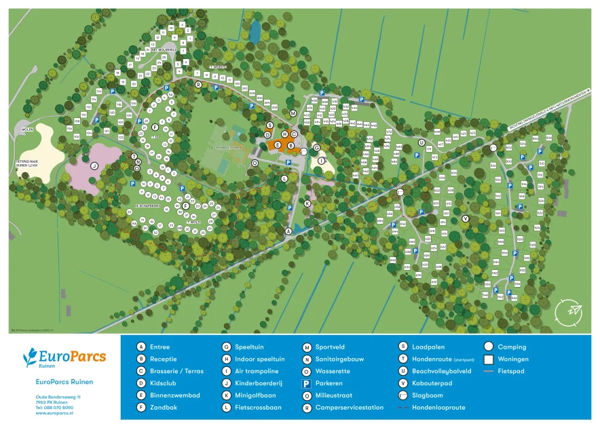 Plattegrond van EuroParcs Ruinen