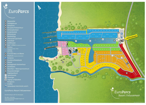 Plattegrond van EuroParcs Veluwemeer