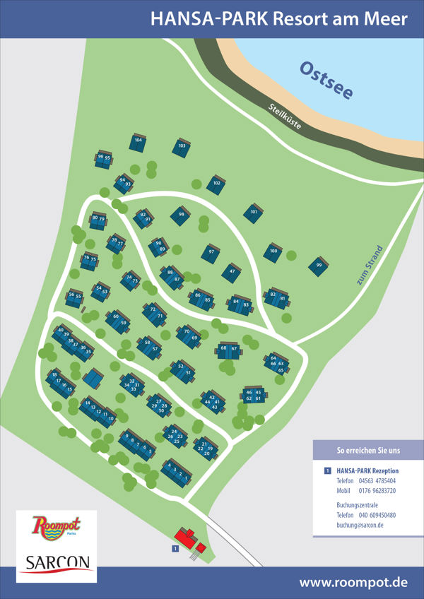 Plattegrond van Hansapark Resort am Meer