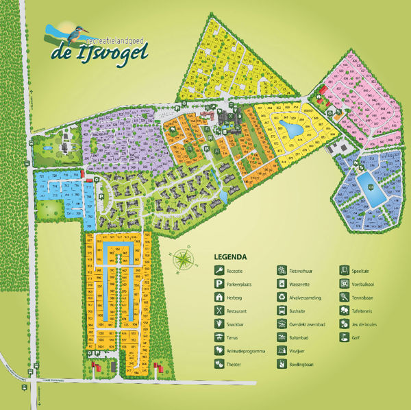 Plattegrond van Landgoed De IJsvogel