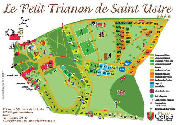 Plattegrond van Le Petit Trianon de Saint Ustre