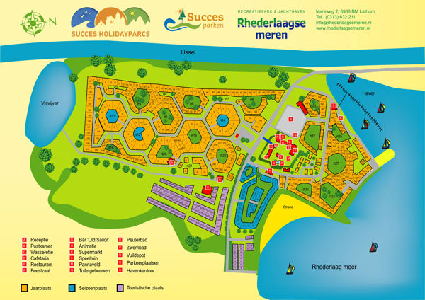 Plattegrond van Rhederlaagse Meren