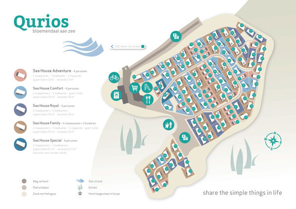 Plattegrond van Roompot Bloemendaal aan Zee