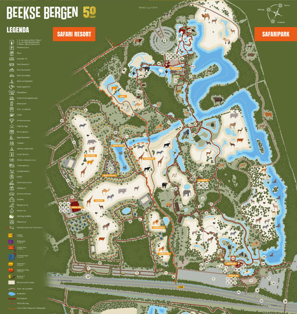 Plattegrond van Safari Resort Beekse Bergen