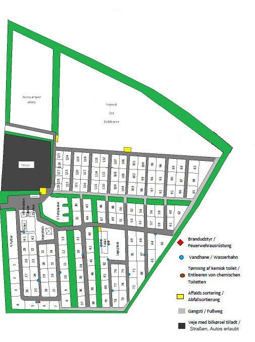 Plattegrond van Skaerbaek Holiday Center