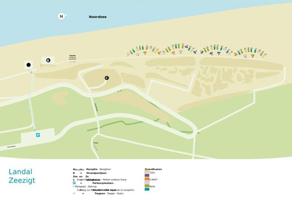 Plattegrond van Strandhuisjes Zeezigt