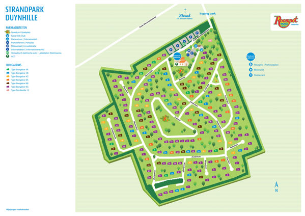 Plattegrond van Strandpark Duynhille