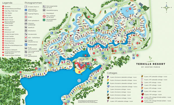 Plattegrond van Terhills Resort by Center Parcs