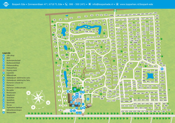 Plattegrond van TopPark Bospark Ede