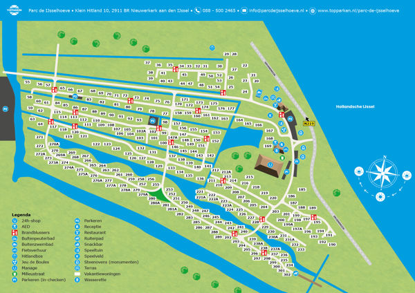 Plattegrond van TopPark Parc de IJsselhoeve