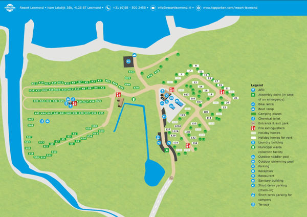 Plattegrond van TopPark Resort Lexmond