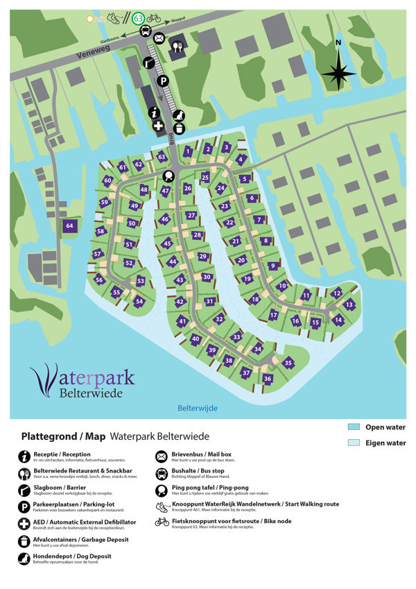 Plattegrond van Waterpark Belterwiede