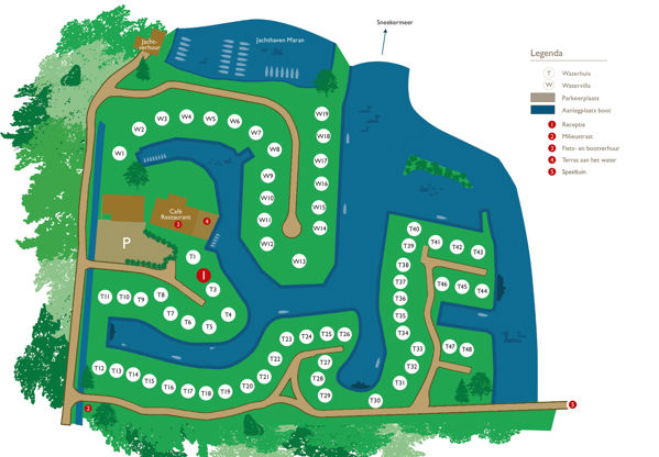 Plattegrond van Waterpark Terkaple